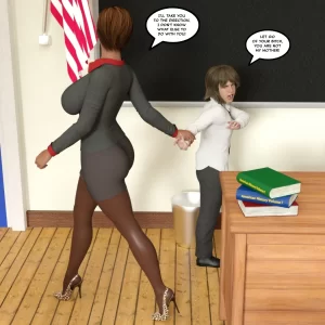 (3D) Dominatrix at school - Forgiveness for mistakes!